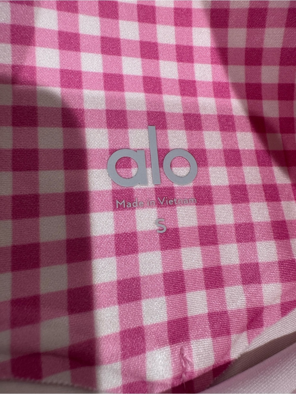 ALO Airlift Gingham High Waist 3” SHORT - Picture 4 of 4